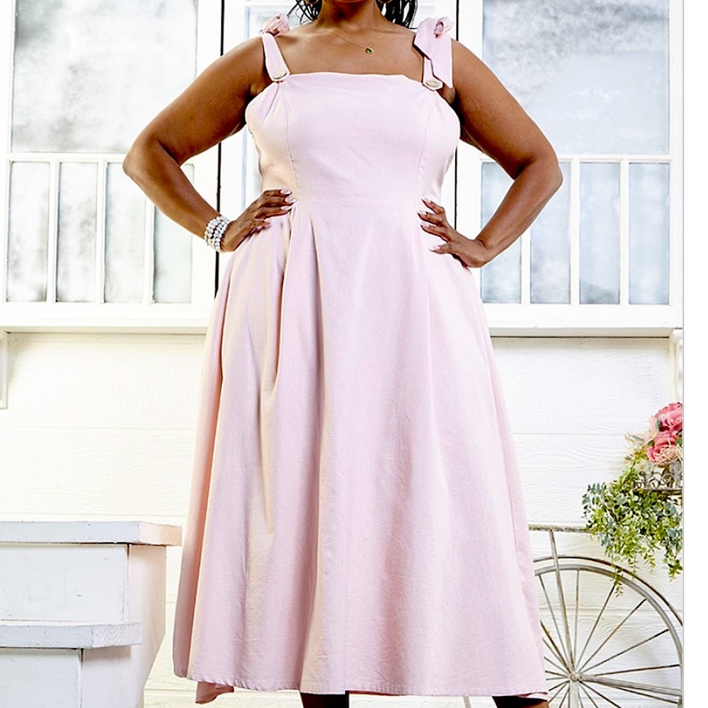 Beautiful Plus Size Pastel Pink Dress